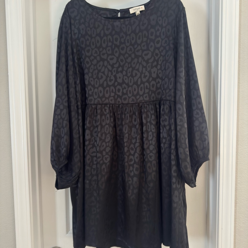 Umgee Black Cheetah Dress